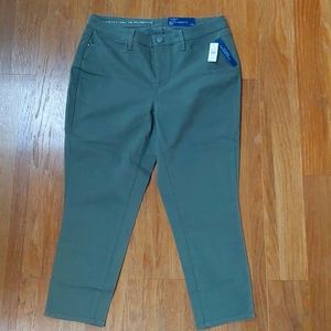Talbots NWT Womens 14W Green High-Rise Jegging Crop Skinny Leg Luxe Stretchy